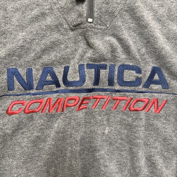 VINTAGE Nautica Competition 1/4 Zip Pullover Sweatshirt Fleece Men’s Size XL - Picture 2 of 7